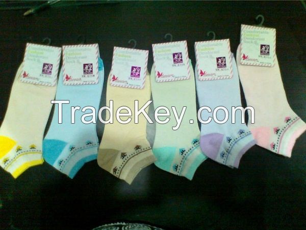 Bamboo charcoal fiber socks ms fiber socks summer lovely gift box sox thin cotton female socks