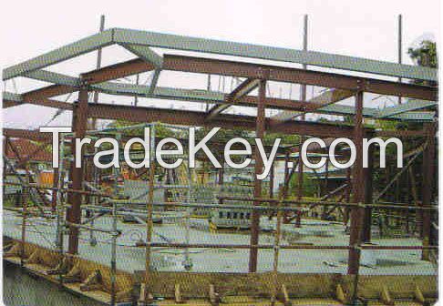 Light weight steel frames and mosaic panels