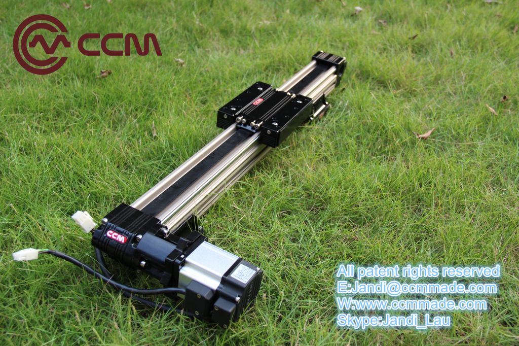 CCM W60 High Precision ball bearing toothed belt motorized customized length linear rail linear guide XY axis cnc machinery