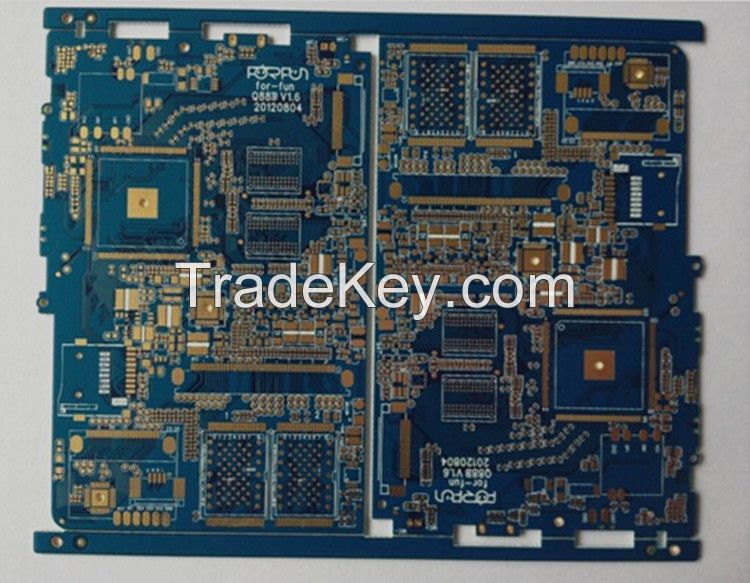 Six layers PCB PCB factory in shenzhen, heavy gold circuit, impedance