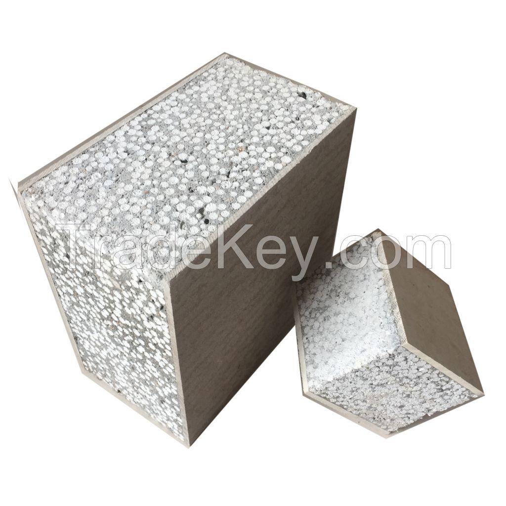 Lightweight Strong Insulation Fiber Cement EPS Sandwich Panel for Building / Making Exterior Wall