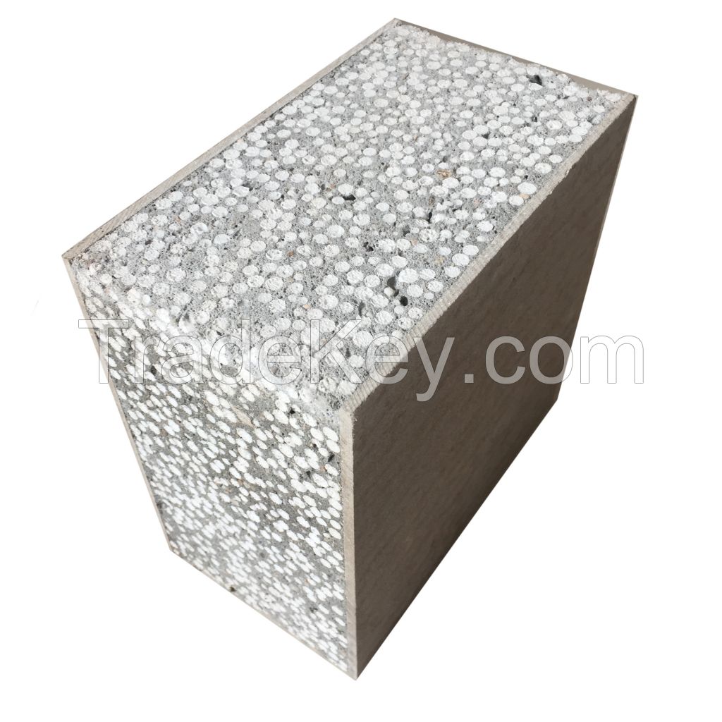 Lightweight Strong Insulation Fiber Cement EPS Sandwich Panel for Building / Making Exterior Wall