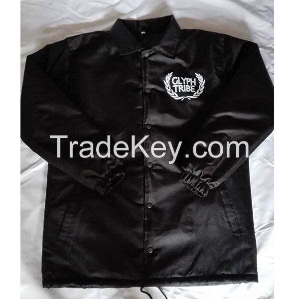 Custom made nylon fabric coach jackets