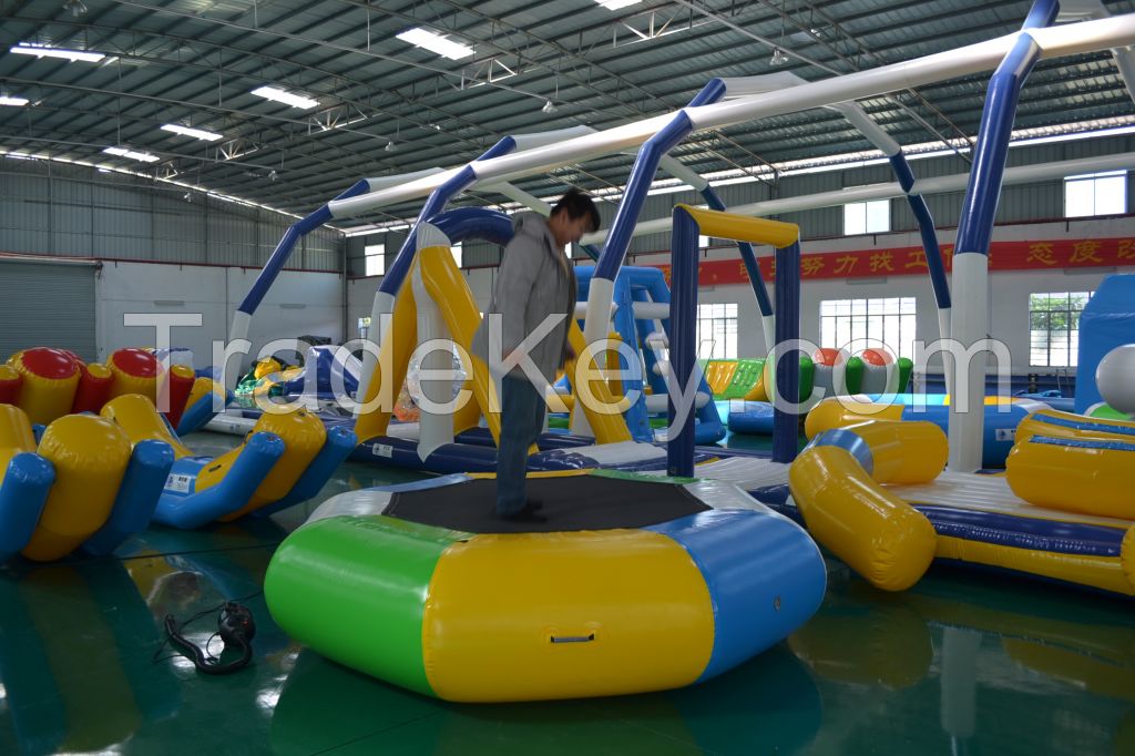 Hot sales inflatable trampoline for bungee jumping inflatable water trampoline blob for pool or lake