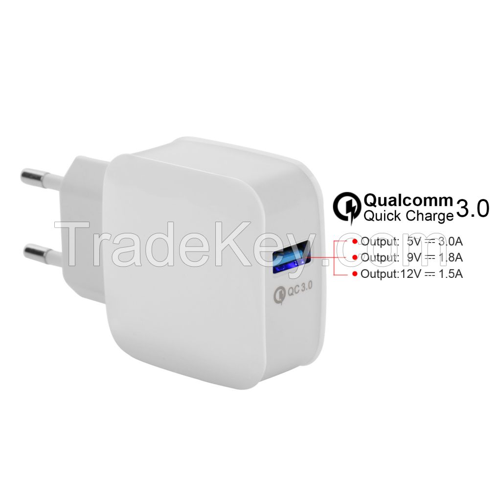2017 new QC3.0 quick charger mobile phone adapter for samsumg