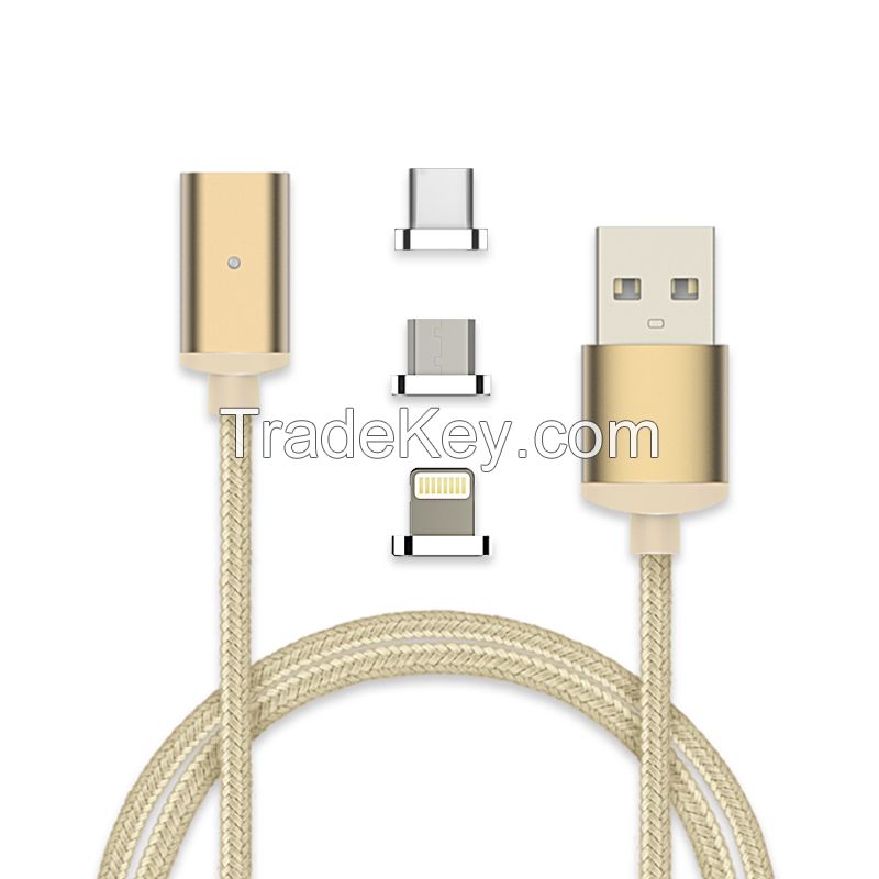 2017 new magnetic lightning USB cables for iphone