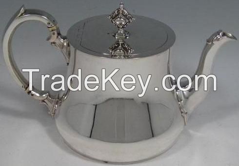 Brass Steel Silver Teapot