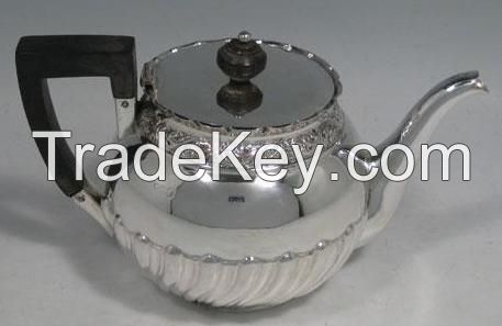 Brass Steel Silver Teapot