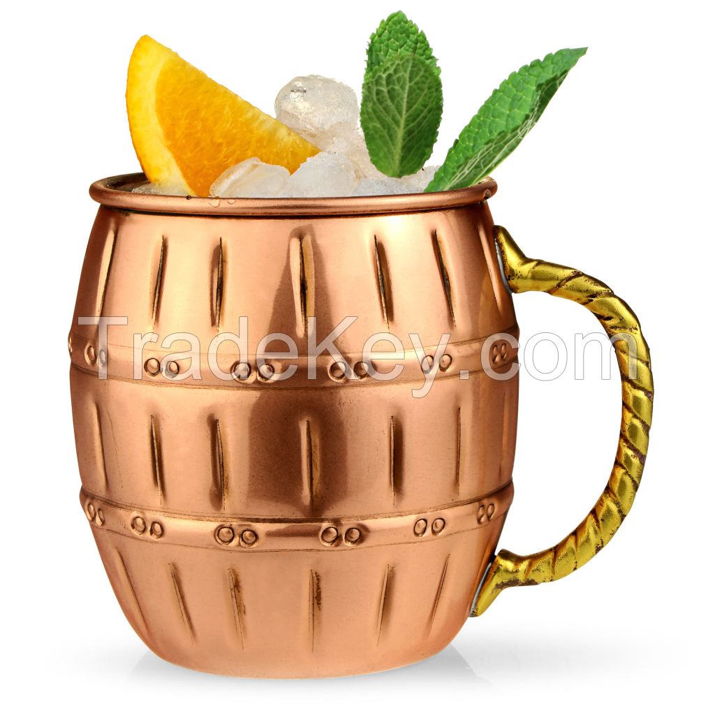 Moscow Mule Copper Barrel Mug 16 oz