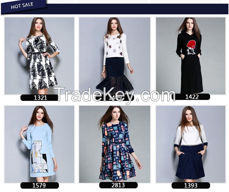 long sleeve fashion clothing women ladies wholesale office dresses