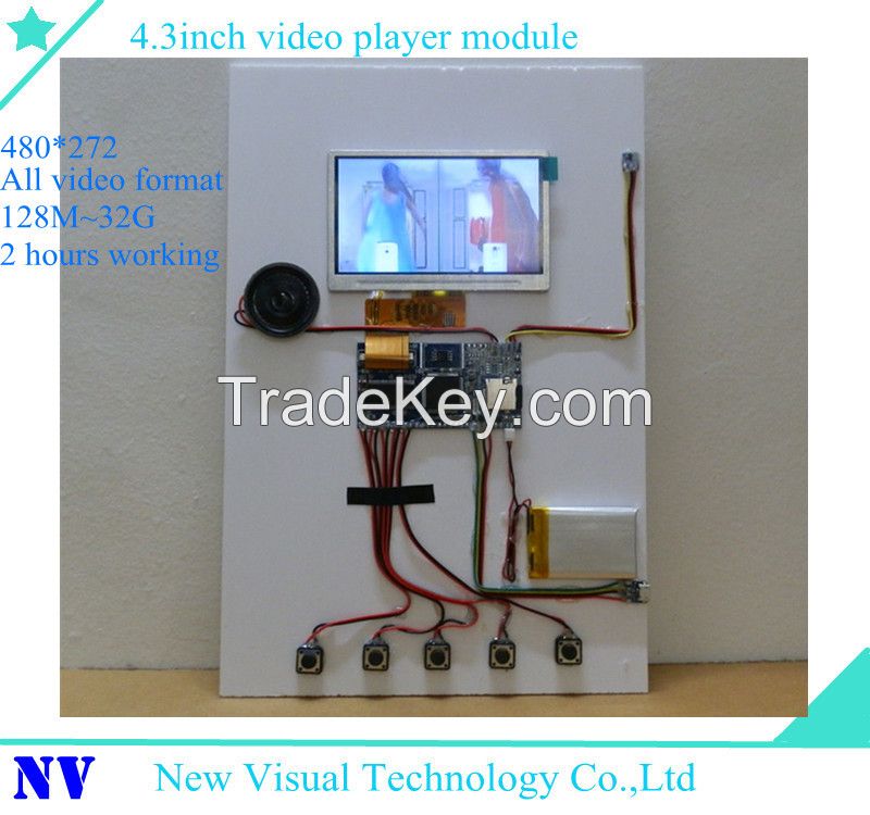 4.3inch video player module