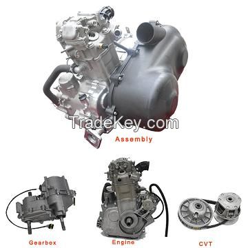 600cc atv engine with cvt and gearbox