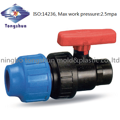 Adaptor Ball valve 2 X FBSP, Emotional pp material