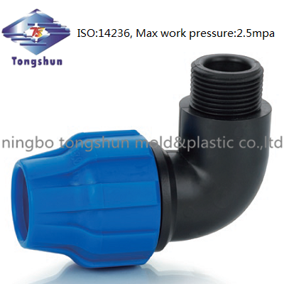 Elbow X MBSP PP compression fitting pipe fitting