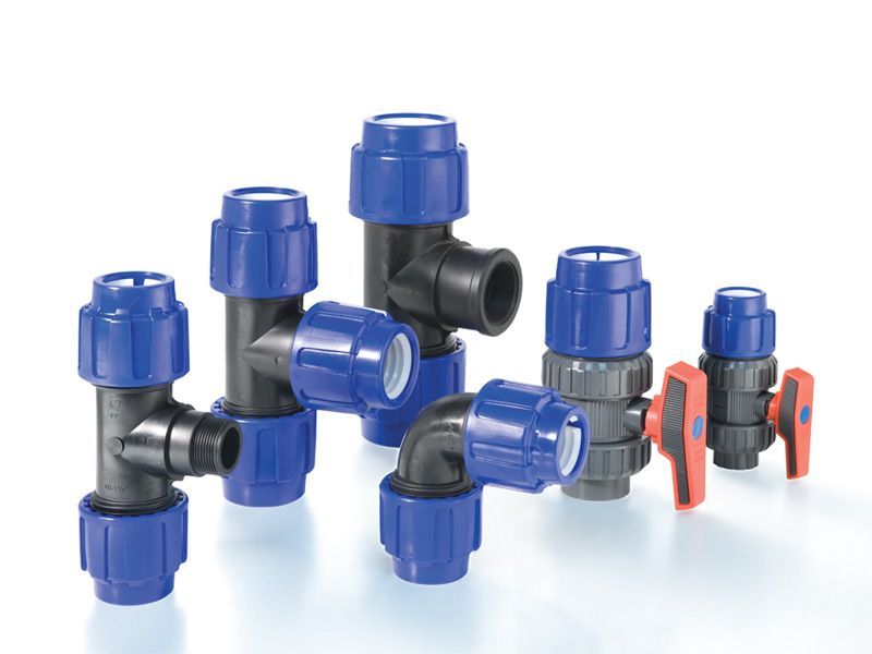 Tee X FBSP PP compression fitting pipe fitting