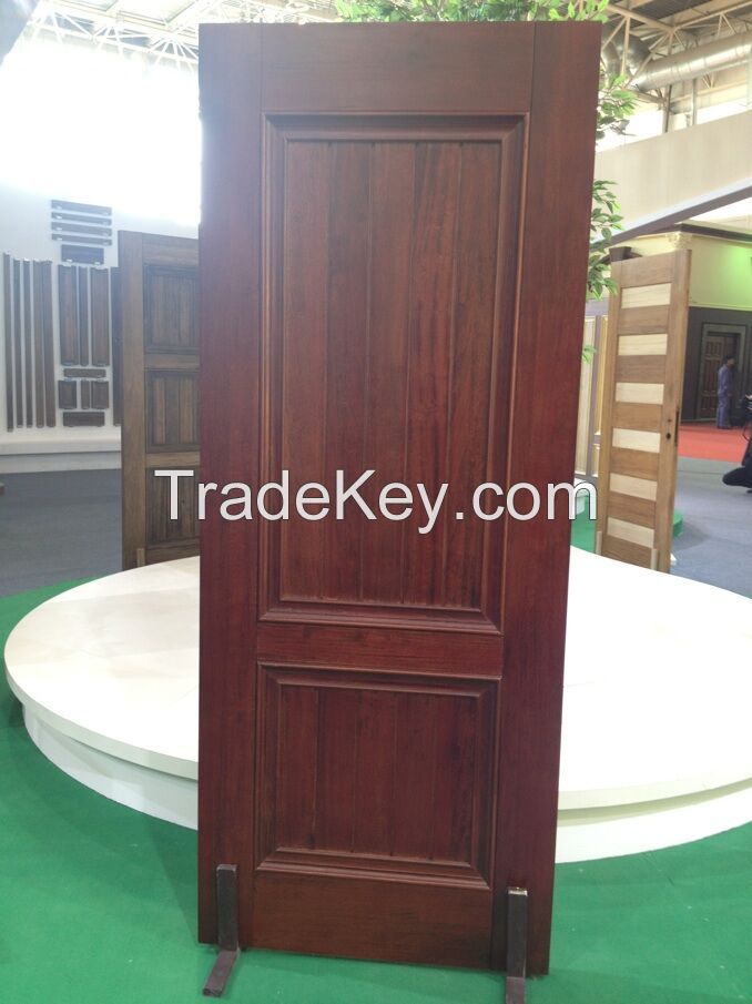 Entry door by solid wood