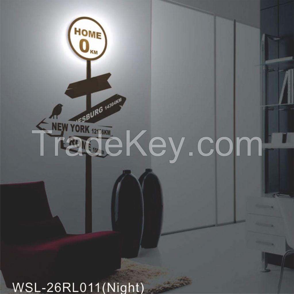 led wall sticker lamp, DIY wall lamp for home decor