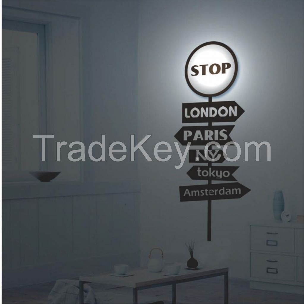 led wall sticker lamp, DIY wall lamp for home decor