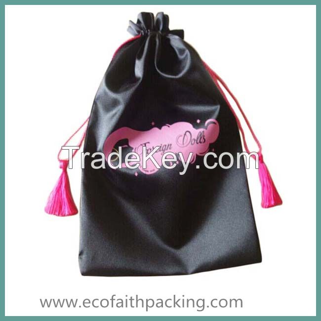 satin gift pouch bag satin bag with tassels