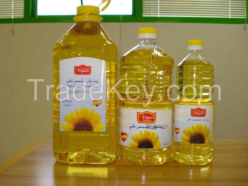 100% Refined and Crude Sunflower Oil