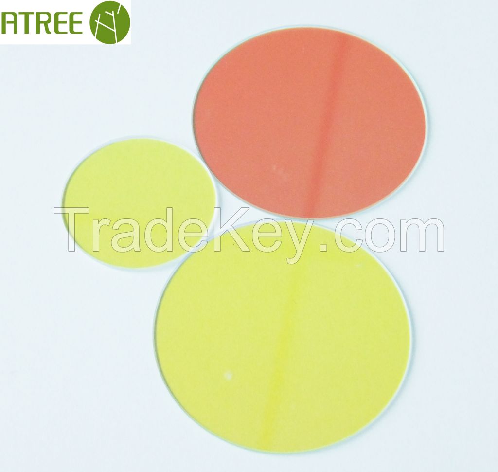 optical glass yellow color for lights panel and opticial usage