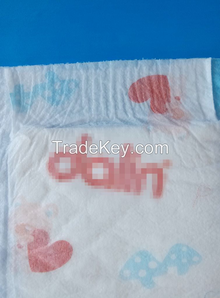 High Quality Cloth Film Velcro Tape Disposable Baby Diaper
