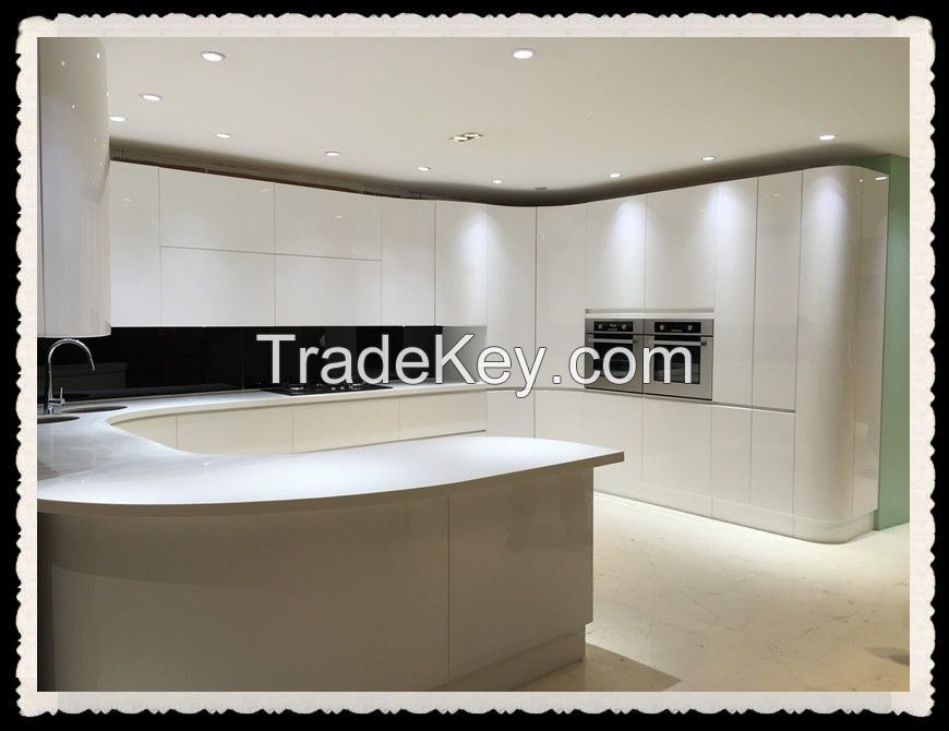 High gloss white lacquer kitchen cabinet modern kitchen designs