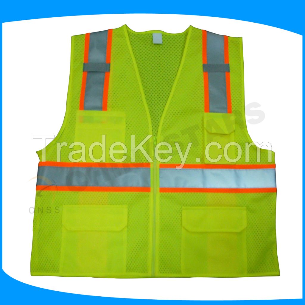 ANSI 107 American style high visibility safety vest 