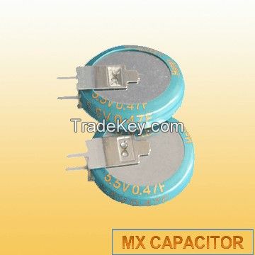 5.5V,0.1F~1.5F Gold Capacitor,Farad Stacked Coin type Super Capacitor