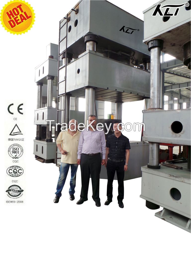 Double acting hydraulic press system with CE ISO power machine 