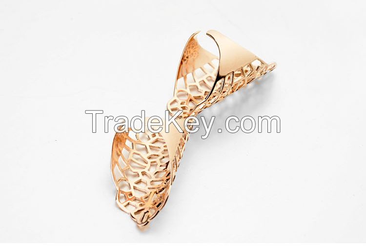  New Design Women Flower Latest Gold Finger Ring Designs,Large Big Size Open Rings,Knuckle Ring Midi Fashion 