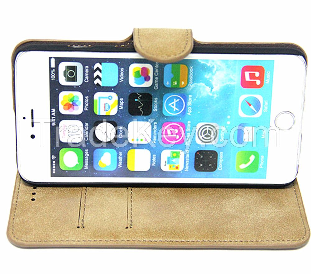 2015 Newest come out flip PU leather case for iphone 6