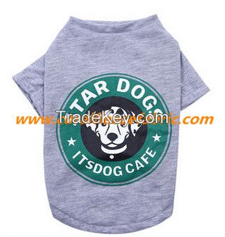 2015 hot sell Pink Cotton dog T-shirt for spring and summer 