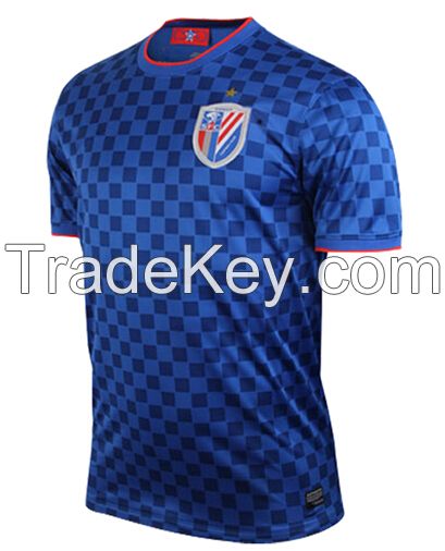 100% polyester o-neck soccer jerseys with breathable fabric