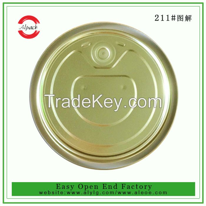 211# tinplate easy open end
