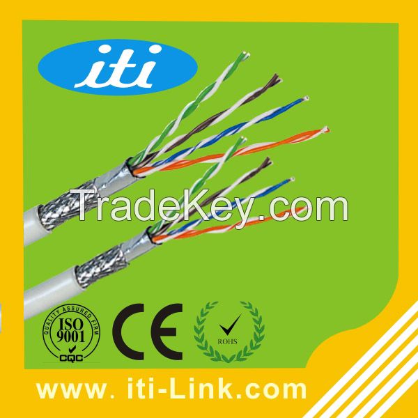 2015 Hot Selling High Quality Fluke Passed SFTP Cat5e Network Cable/ Lan Cable with CE/ISO/ROHS approved