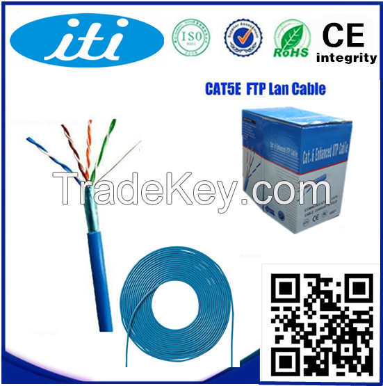 Cat5e FTP 24/26/28AWG LAN Cable Network Cable Cu standard cable with CE/ISO/ROHS approved