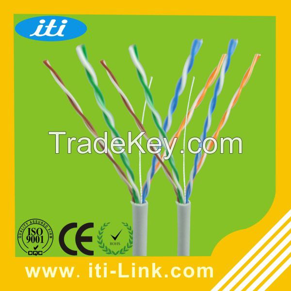 High Quality UTP Cat5e Network Cable/ Lan Cable Fluke Passed with CE/ISO/ROHS approved