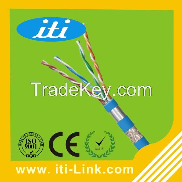 2015 Hot Selling High Quality Fluke Passed SFTP Cat5e Network Cable/ Lan Cable with CE/ISO/ROHS approved