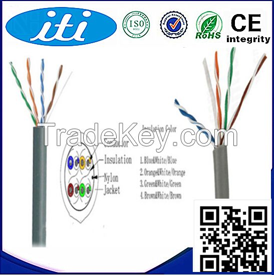 High performance cat5e bare copper UTP cable communication cable