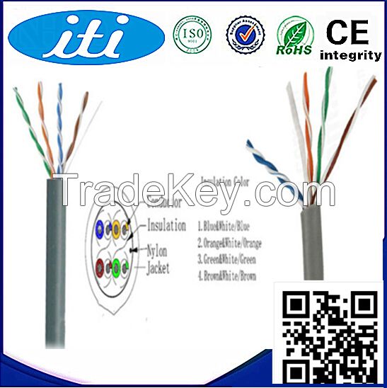 High performance pass fluke cat5e pure copper UTP cable 