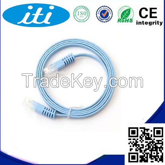 Flexible cat6 pure copper UTP flat patch cord cable
