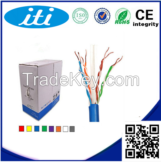 Telecommunications >> Communication Equipment >> Communication Cables Cat6 UTP, 23AWG CCA Black 1000 ft cable in pull box