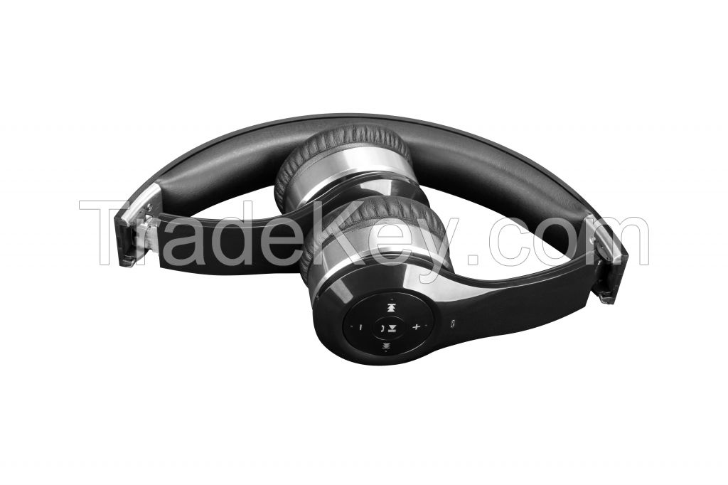 Foldable bluetooth metal stereo headset with microphone