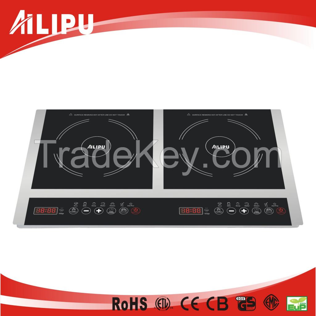 Built-in Double Burners Touch Control Induction Cooker