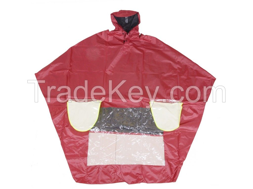 R-1020A-PL-3 RED POLYESTER MOTORCYCLE RAIN GEAR