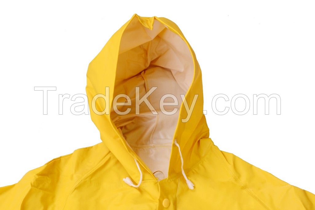 R-1045-1 YELLOW PVC POLYESTER PVC RAIN SUIT