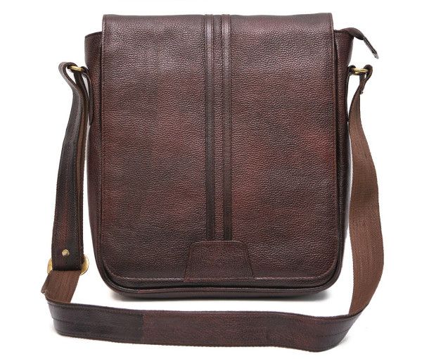 HIDEMARK TRENDY BROWN LEATHER SLING BAG