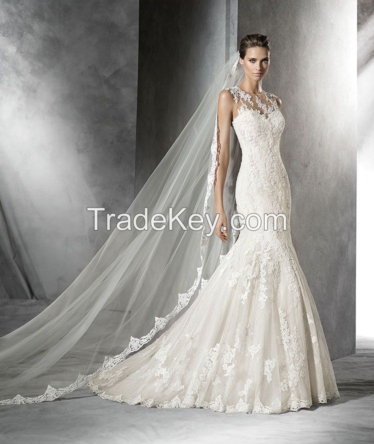 2016 Mermaid Lace Wedding Dress S054