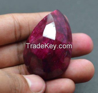 A SHAPED AND CUTTED RUBY PEAR FOR SALE
